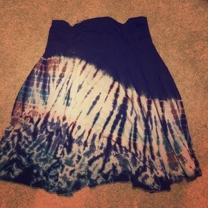 Tie dye flowy skirt